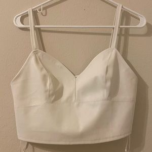 White “Vivid” crop top